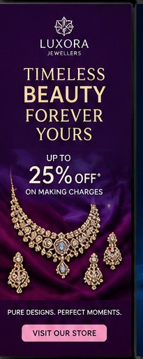 Luxora Jewellers sample ad creative: up to 25% off making charges